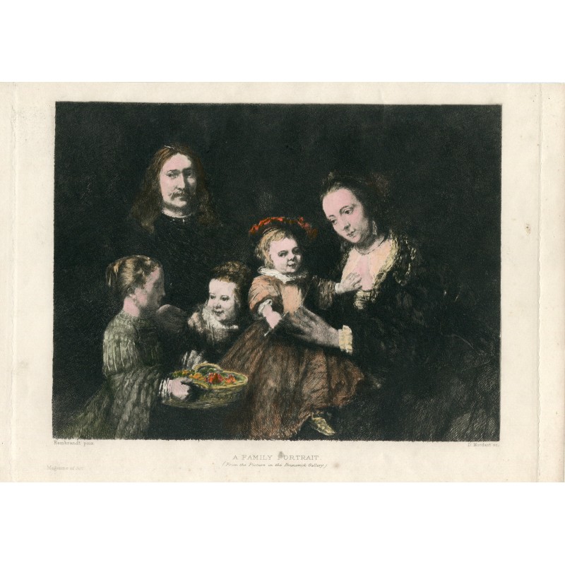 Portrait of a Family or the Brunswick Family Portrait - 1889 print after Rembrandt