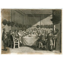 Hudibras The Committee - Thomas Cook engraving after Hogarth - 1800s print