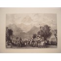France. «Bagneres de Bigorre-Pyrénées» Drawn by Thomas Allom (1804-1872). Engraved Arthur Willmore (1800-1863)