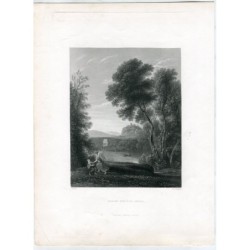 Agar e l'angelo incisa da WJ Taylor nel 1875 da un'opera di Claude Lorrain