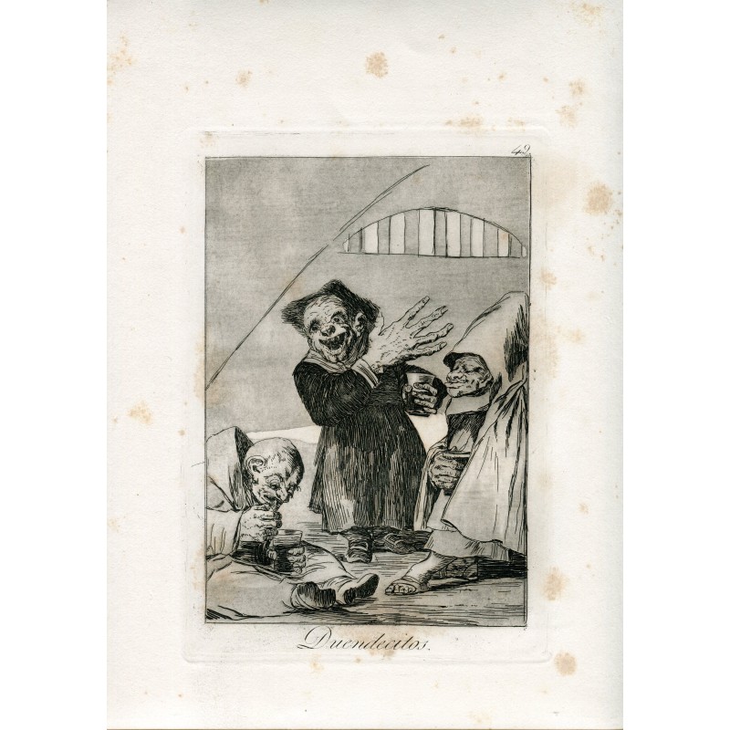 Goya etching. The Caprices, the Fifth Edition (1881-1886). Plate 49 'Hobgoblins'.