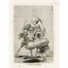 Goya etching. The Caprices, the Fifth Edition (1881-1886). Plate 77 'What one does to another'.