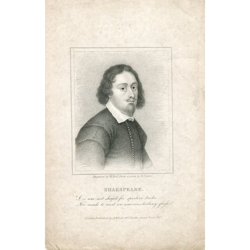 Shakespeare-Stich von W. Holl nach einem Stich von R. Cooper