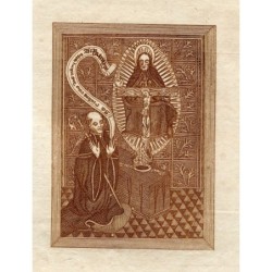 Thomas Ramryge, abbé de St Albans - gravure sépia de 1842