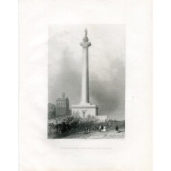 Washingtons Denkmal Baltimore. Kupferstich von D. Thompson nach einem Werk von WH Bartlett