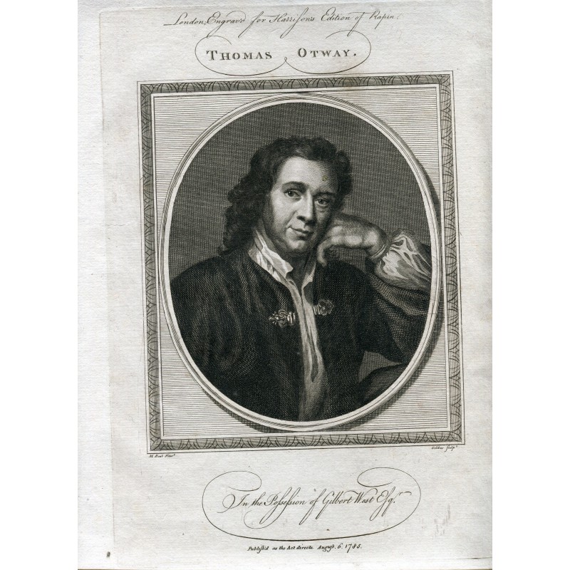 Thomas Otway, gestochen von John Goldar. Gezeichnet von Mary Beal.