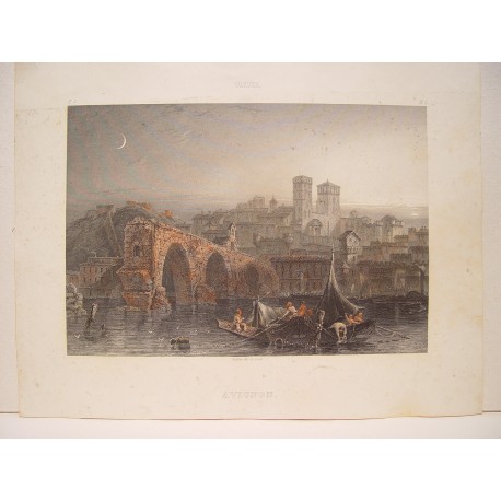 Francia. «Avignon». Por Joseph Skelton (1785-1850)