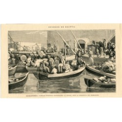 Alexandria. Europäische Familien verlassen die Stadt vor dem bevorstehenden Bombenanschlag, aufgezeichnet von Rico.