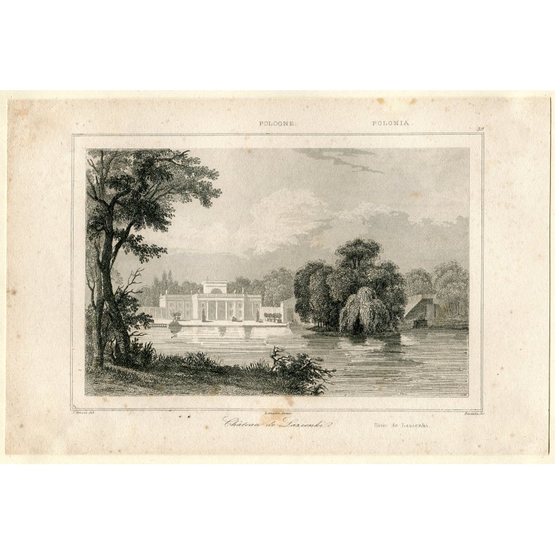 Poland. Chateau de Lazienki, engraved by J. Arnout. Desaulx and Lemaitre conducted.