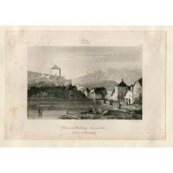 Schweiz. Schloss Werdenberg, gestochen von E. Rouargue im Jahr 1838.