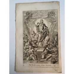 La Résurrection de Notre Sauveur. Gravure de 1712 par J. Kip d'après un dessin de G. Freman.