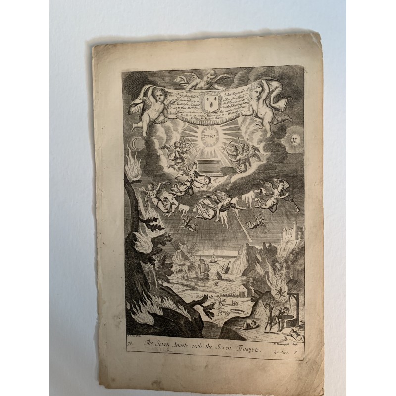 Les Sept Anges aux Sept Trompettes. Gravure de M. Vandergeyt d'après un dessin de Lens.