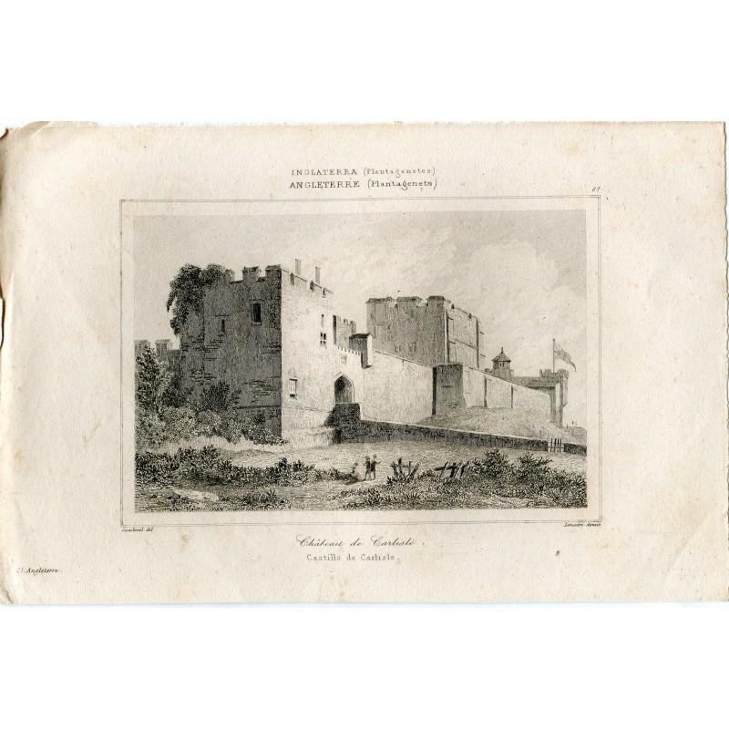 Angleterre. Château de Carlisle, gravé par Lemaitre, dessiné par Gaucherel.