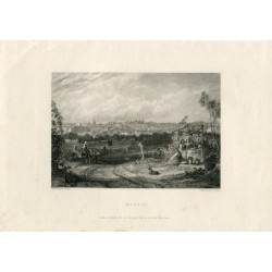Espagne. Madrid. Gravure de E. Finden d'après un dessin de J.E. Lewis.