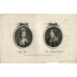 Mademoiselle G. et l'Orateur Martial, gravure publiée par A. Hamilton en 1774