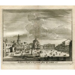 Cadice. Il Palazzo Reale nella piazza principale di Cadice. Incisione di Vander Aa. 1715.