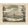 Madrid. Petit étang du parc du Buen Retiro. Gravure de Vander Aa. 1715.