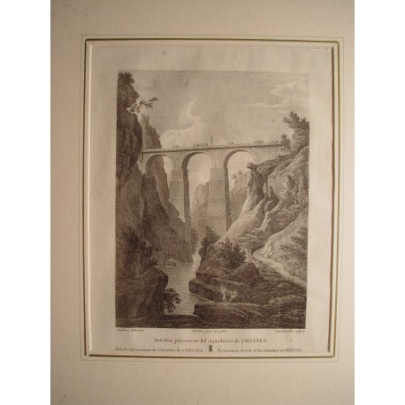 España. Valencia. «Detalles pintorescos del acueducto de Chelva» Alexandre Laborde (1810-11)