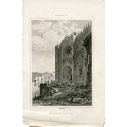 Portugal. Coimbra Cathedral. Engraved by Lemaitre in 1845