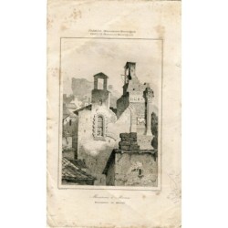 France. Provence. Monument de Mornas. Gravure de Lemaitre, 1845.