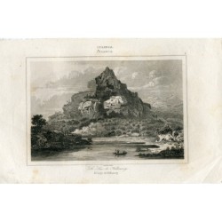 Irland. Killarney-See. Kupferstich von Lemaitre aus dem Jahr 1845.