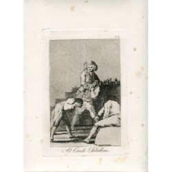 Goya etching. The Caprices, the Fifth Edition (1881-1886). Plate 33 'To the Count Palatine'.