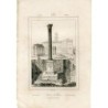 Italy. Rome. Column of Phocas. Engraving by Lemaitre. 1845