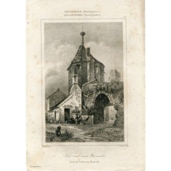 England. Yarmouth. Nordwestansicht. Kupferstich von Lemaître. 1845