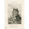England. Turm über den Mauern von Yarmouth. Kupferstich von Lemaître nach einer Zeichnung von Gaucherel. 1845