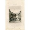 Frankreich. Maison en bois in Amiens. Gestochen von Lemaitre, 1845