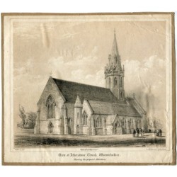 St. Mary's Church, Atherstone - Druck um 1840