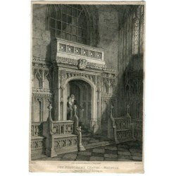 Angleterre. Warwick. La chapelle Beauchamp, gravée par Woonoth d'après un dessin de C. Wild, 1812.