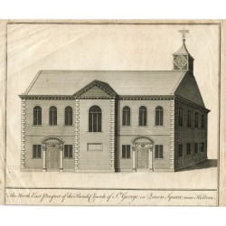 Holborn. Der Nordost-Prospekt der Pfarrkirche St. Georg. aufgezeichnet
