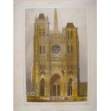 Francia. Cathédrale d´Amiens. Grabado por Agustín Francois Lemaitre (París,1797-1870).