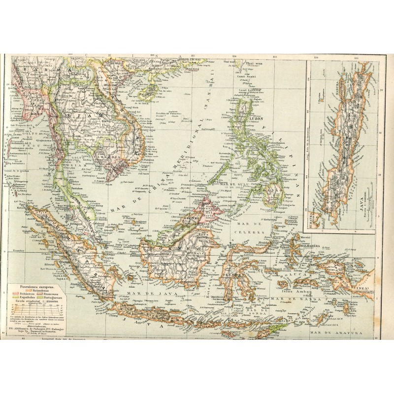 Maoa of the East Indies, Indochina and the Indian Archipelago lithography