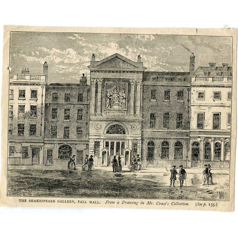 Die Shakespeare Gallery, Pall Mall-Gravur nach einer Zeichnung aus der Sammlung von Mr. Grace.