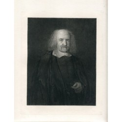 Thomas Hobbes, filosofo - incisione del 1884 - John Masey Wright