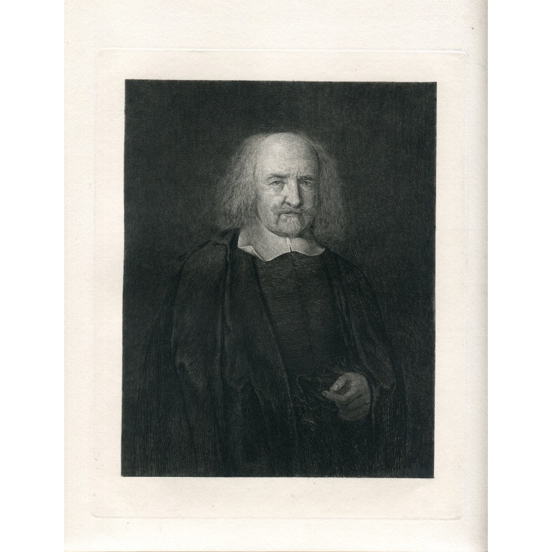 Thomas Hobbes, filosofo - incisione del 1884 - John Masey Wright