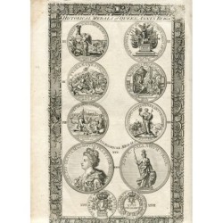 Historical medals of Queen Anne's reign, engraved by John Bowles. 18th century.