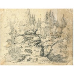 Scozia. Inveraray. Disegno dei dintorni di Inveraray. Pittore anonimo, 14 anni.