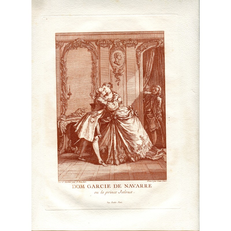Dom Garcie de Navarre inciso da Laurent Cars da un disegno di Francois Boucher.