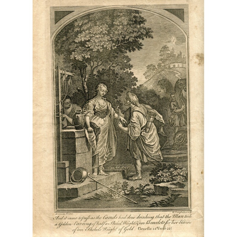 William Tringham 18th century, engraving of the Bible, drawn by Amicon,
