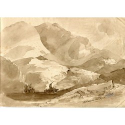 Schottland. Argyll. Ruhe und sei dankbar. Aquarell eines Malers aus der Mitte des 19. Jahrhunderts.