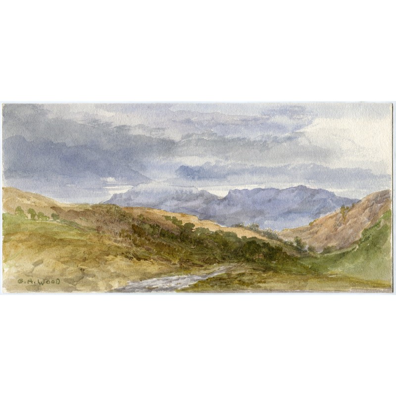 Landscape. 19th-20th century English watercolor