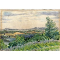 England. Hindhead and Blackdown. Watercolor by the 19th-century English school.