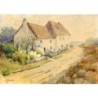 Village. Watercolor from the 19th-20th century English school