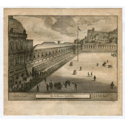 DUPLICADO
Bullfighting in Lisbon (Portugal) - Antique steel engraving - Pieter Van der Aa (Alvarez de Comenar). 1715.