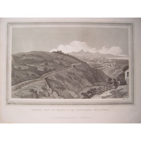 Italia. 'Distant view of Mafra&the Mountains of Cintra' Engraved by Heath.