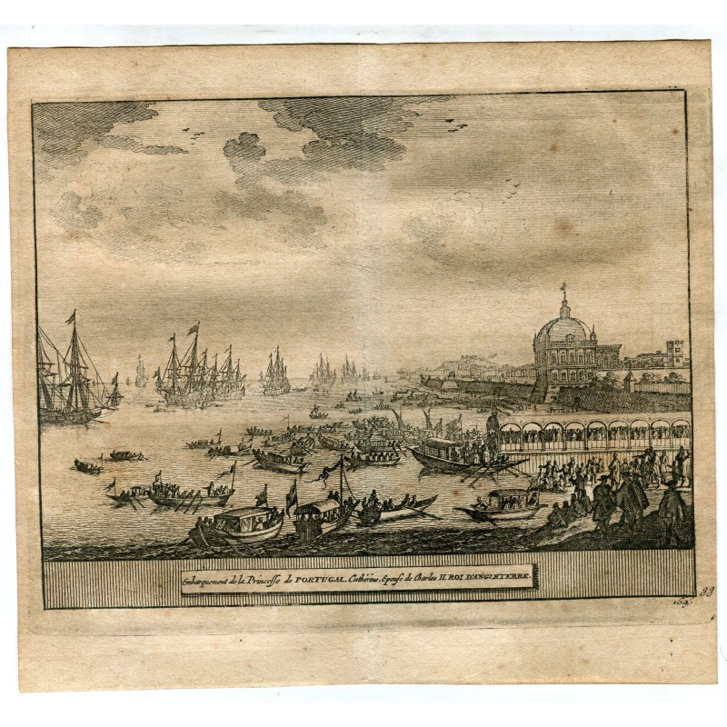 Embarquement de la princesse du Portugal, Catherine épouse de Charles II, 1815 Van der Aa (Alvarez de Colmenar)