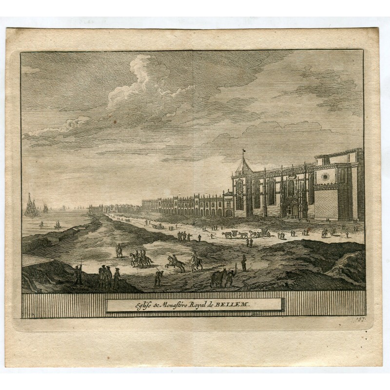 Portogallo. Bellem. Chiesa del Monastero Reale, incisa nel 1715 da Alvarez de Colmenar.
